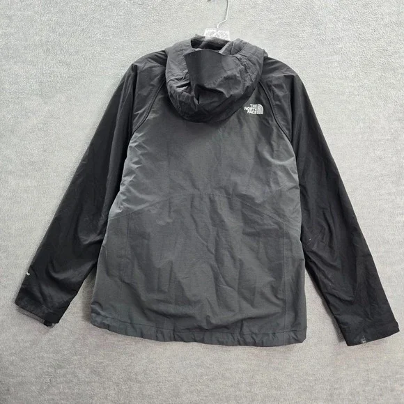 The North Face Women Jacket Medium Gray Hooded Dryvent Pockets Full Zip READ - Picture 13 of 16
